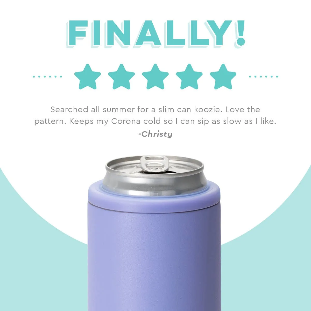 Hydrangea Skinny Can Cooler (12oz)
