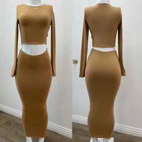 Jaylene Skirt Set (camel)