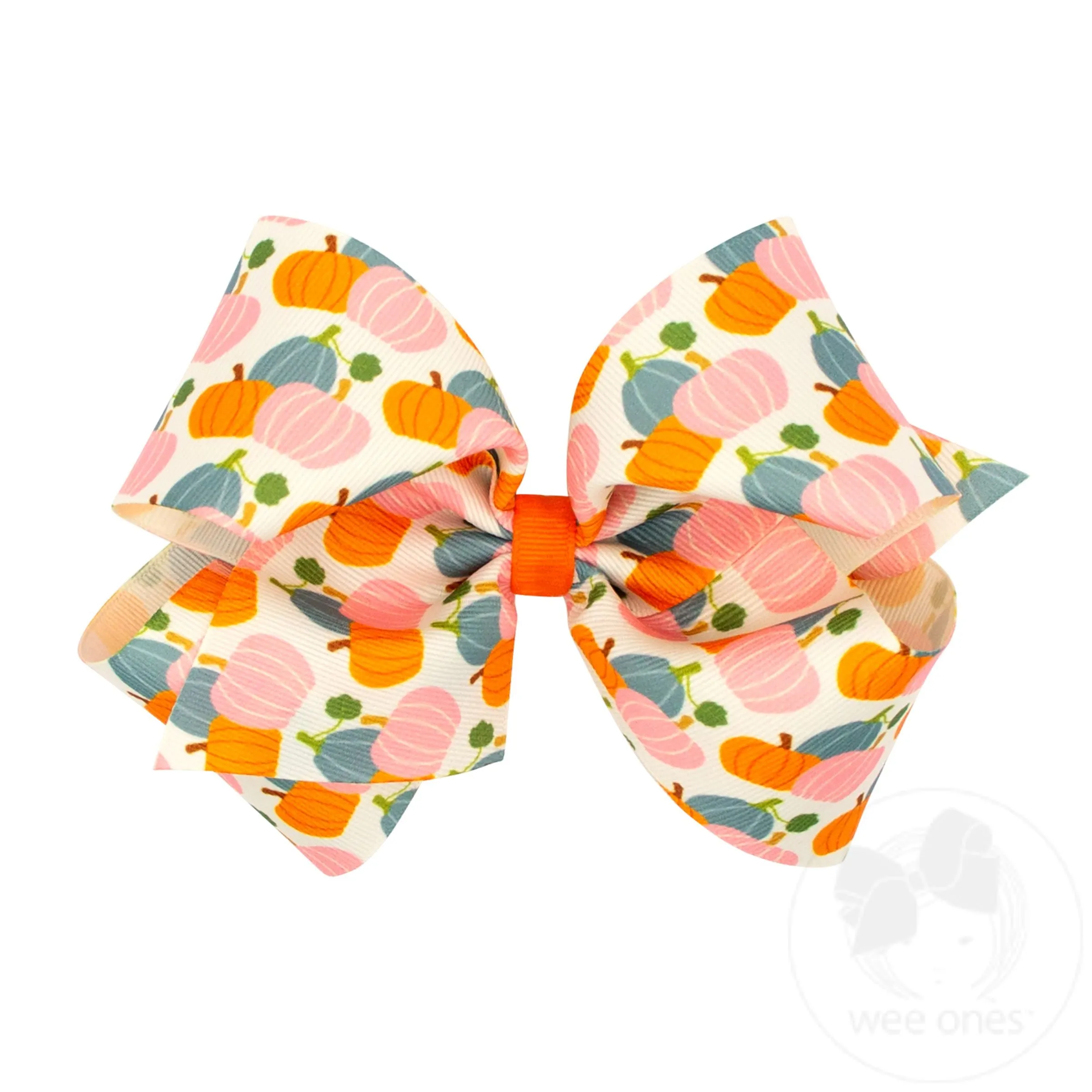 King Autumn Harvest Print Grosgrain Hair Bow