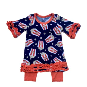 Kozi & Co Tunic Dress with Leggings Set - Popcorn
