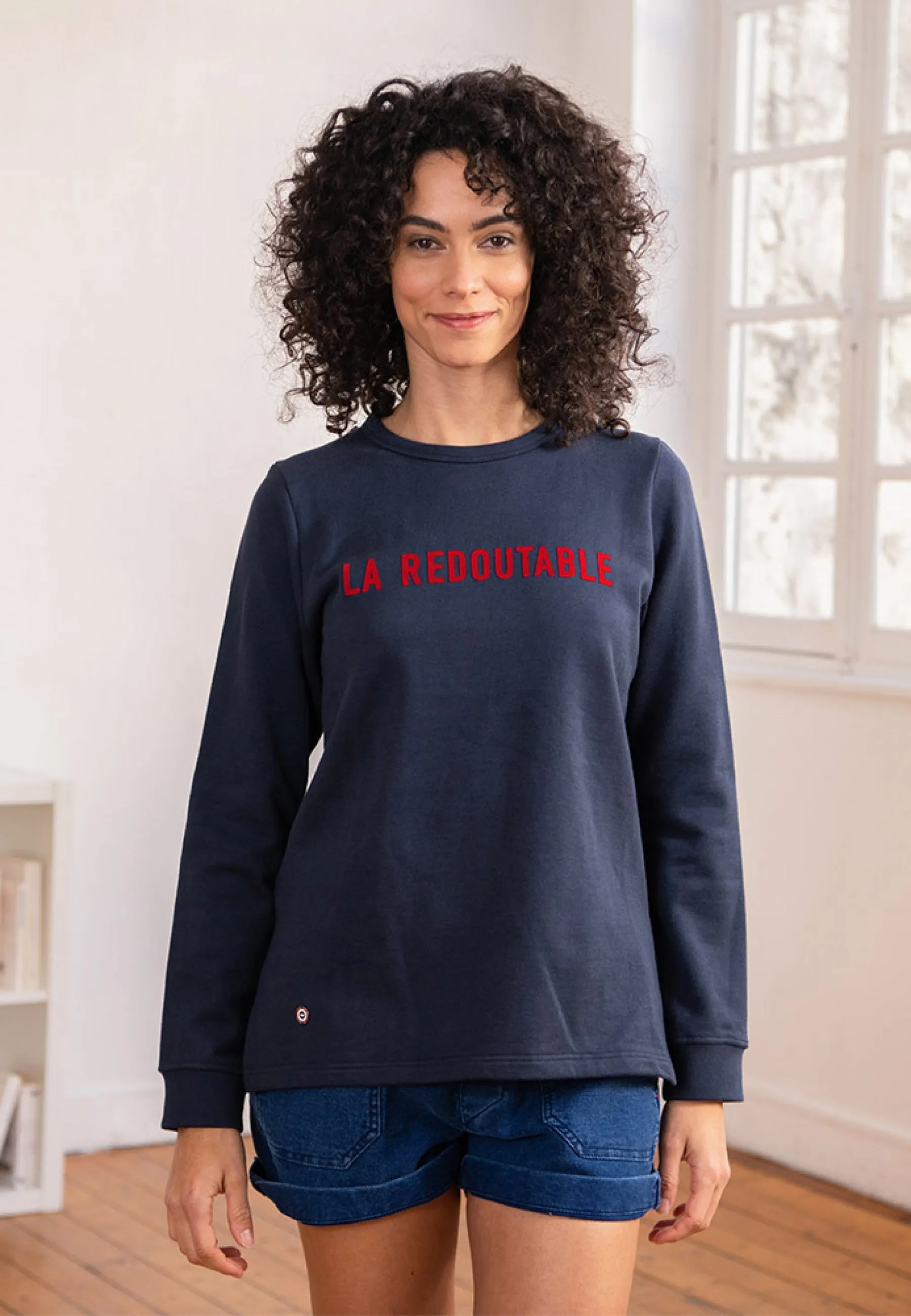 La Cassandre Marine - Sweat-Shirt Floqué En Coton