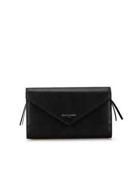 Leather Zip Around Money Wallet with Multiple Compartments.
