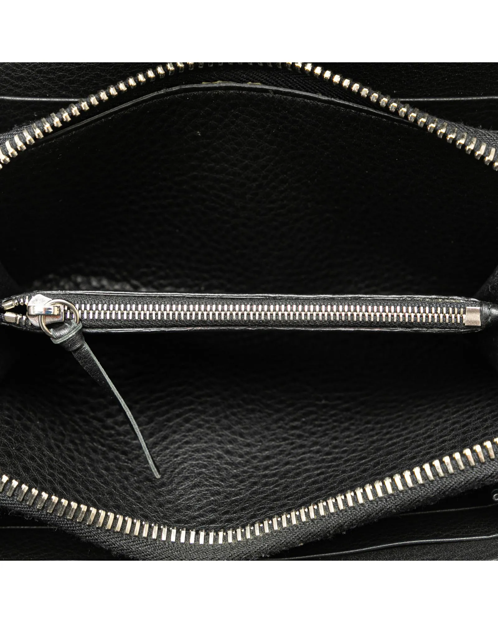 Leather Zip Around Money Wallet with Multiple Compartments.