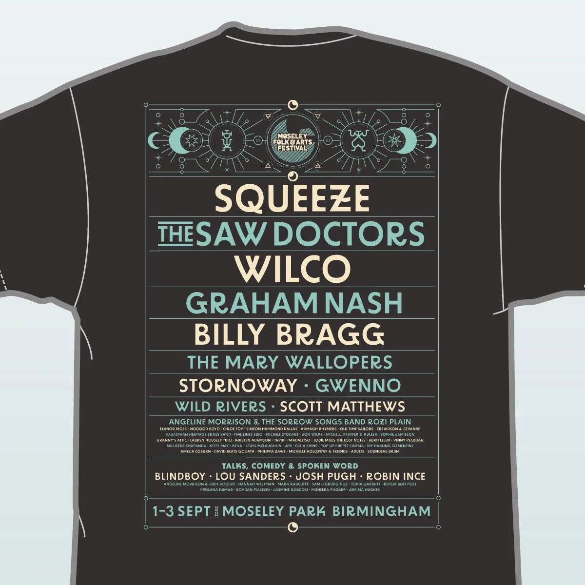 Line Up T-shirt - Ash Black
