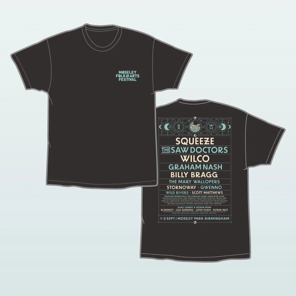 Line Up T-shirt - Ash Black