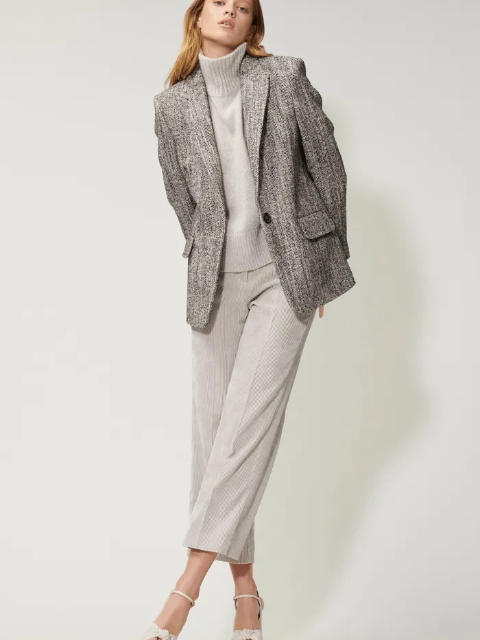 Luisa Cerano Stone Cord Wide Leg Trousers 688605 3556 Col 0122