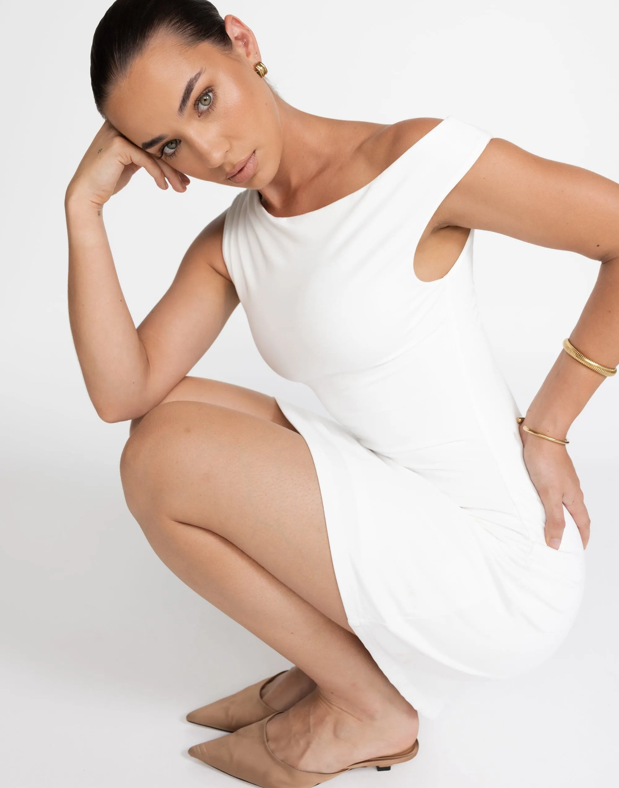 Lulu Mini Dress (White)