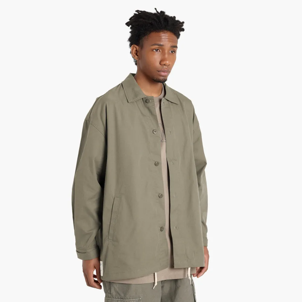 MADNESS CROPPED SHIRT JACKET-TOBACCO