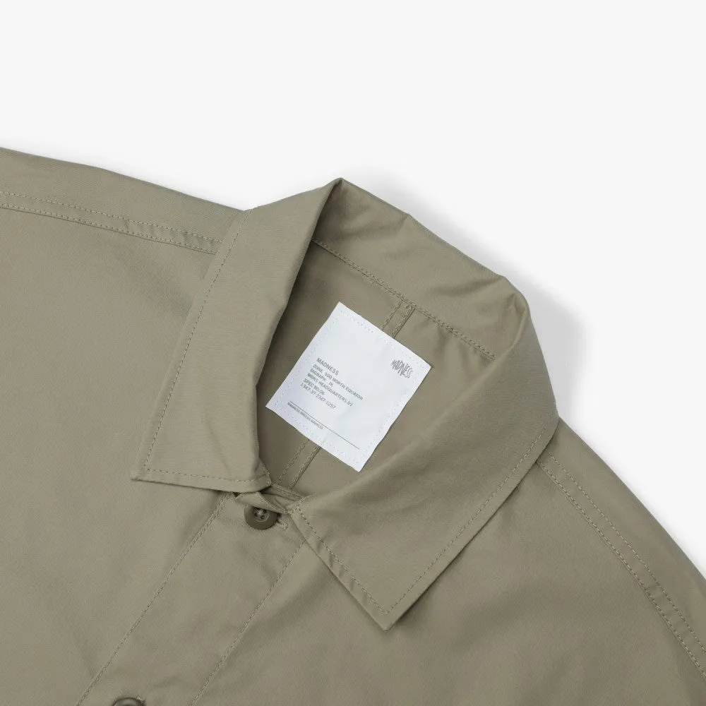 MADNESS CROPPED SHIRT JACKET-TOBACCO