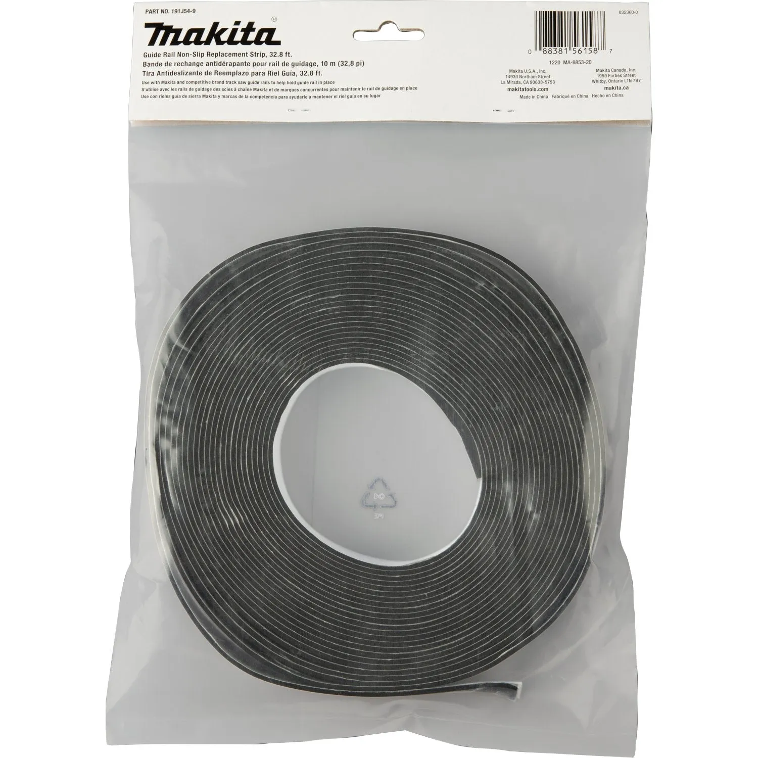 Makita (191J54-9) Guide Rail Non-Slip Replacement Strip, 32.8 ft.