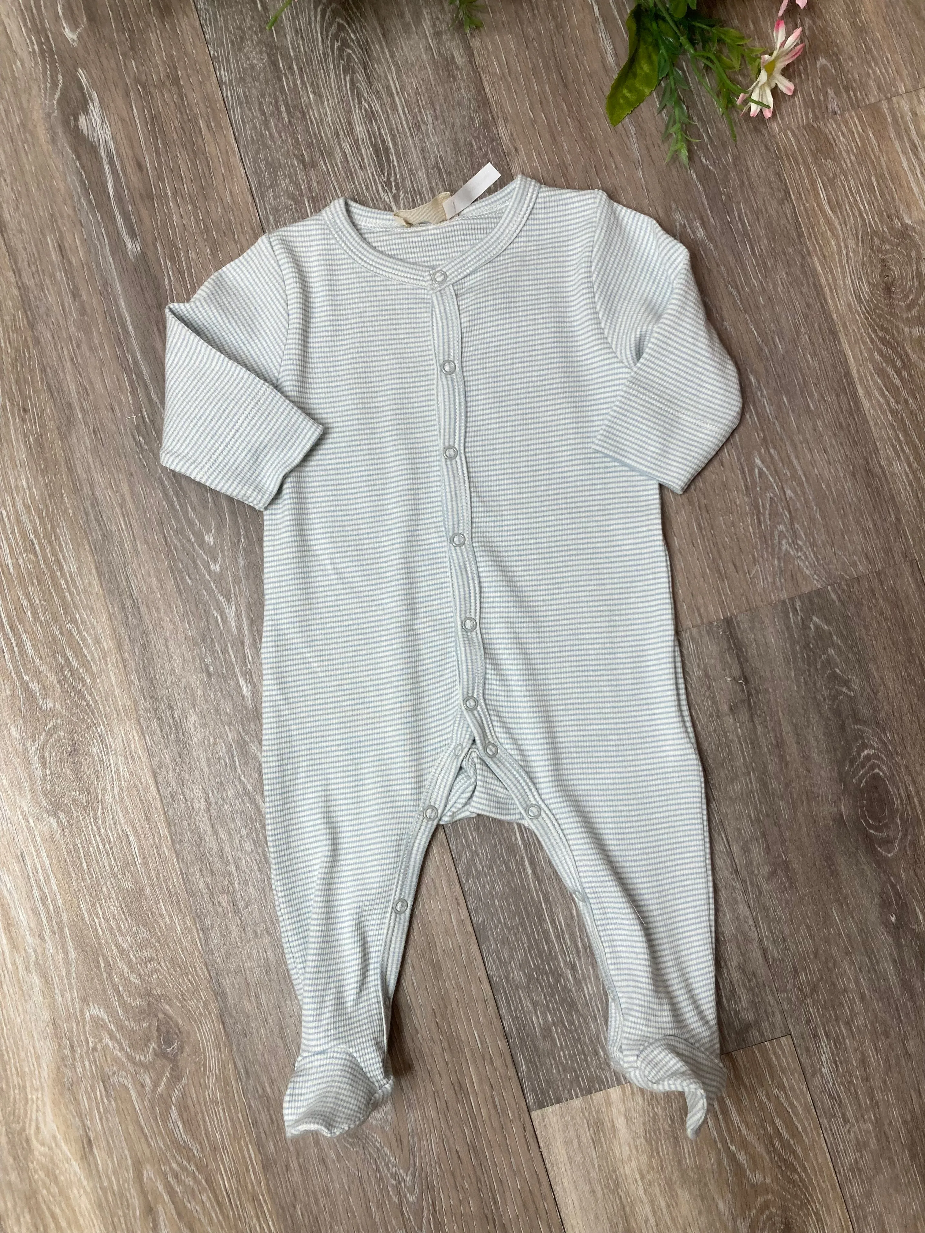MAR Striped Romper Onsie in Blue