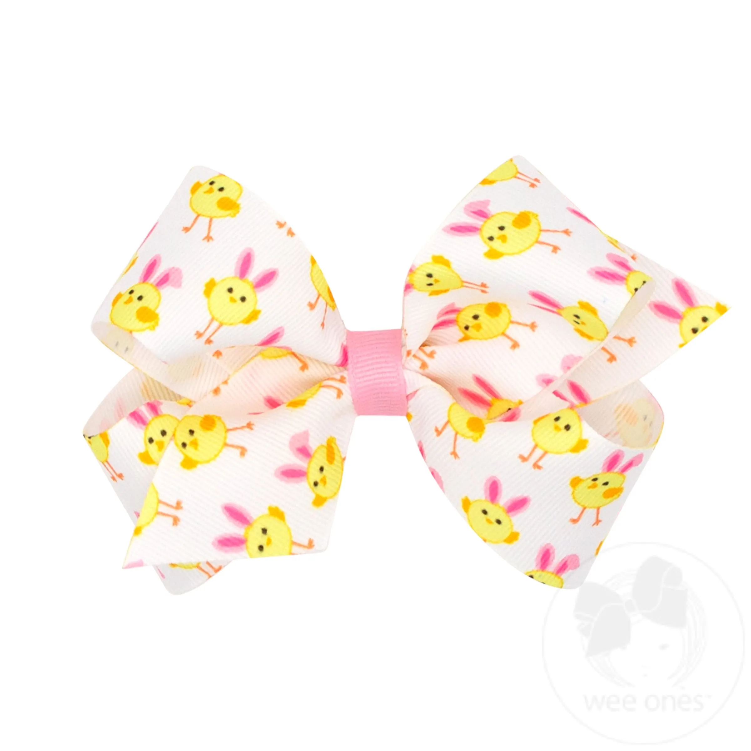 Medium Grosgrain Easter-themed Print Girls Hair Bow