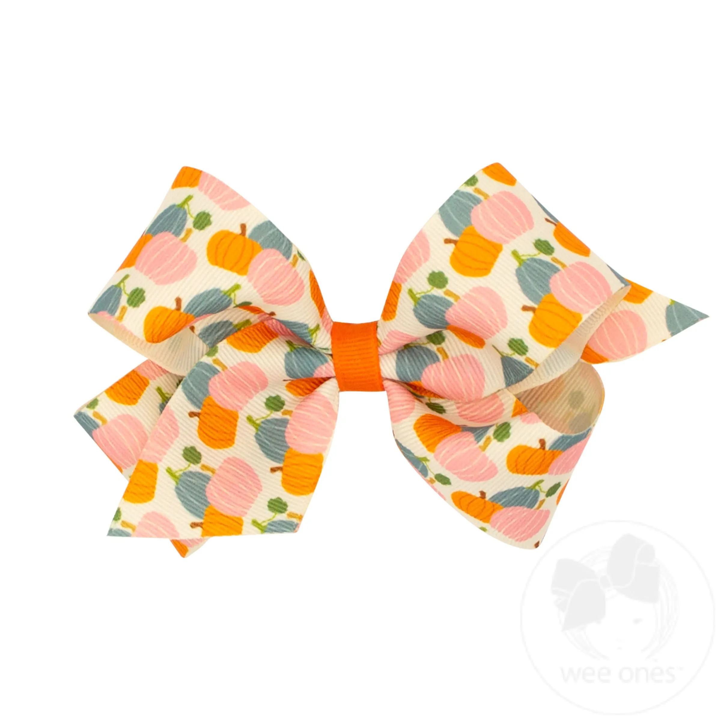 Medium Harvest-themed Printed Grosgrain Hair Bow