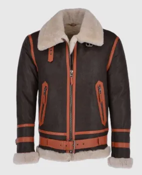 Men’s Flying Aviator Shearling Bomber Jacket
