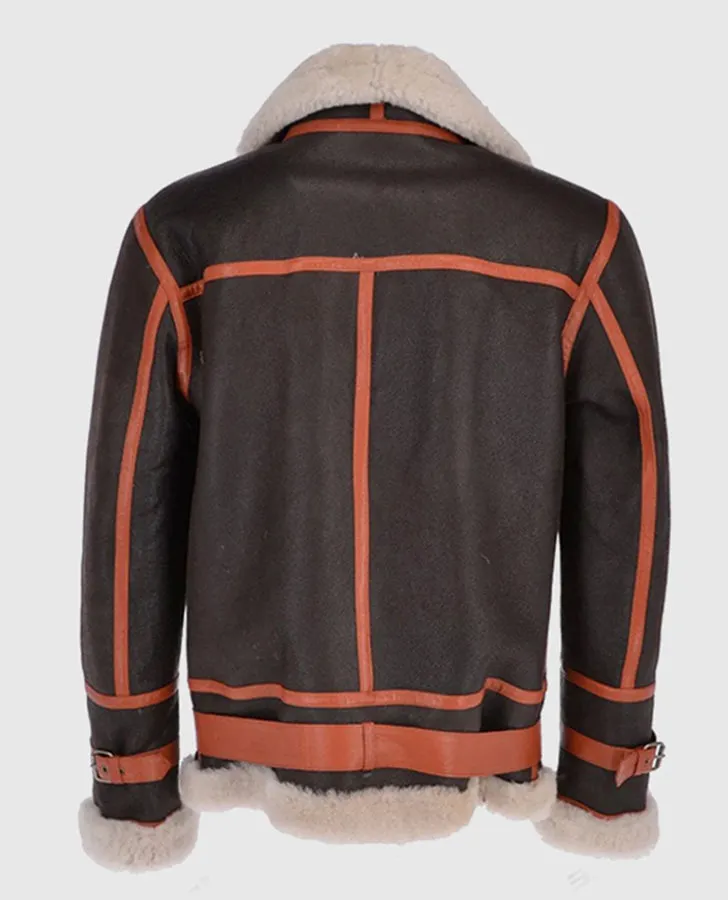 Men’s Flying Aviator Shearling Bomber Jacket
