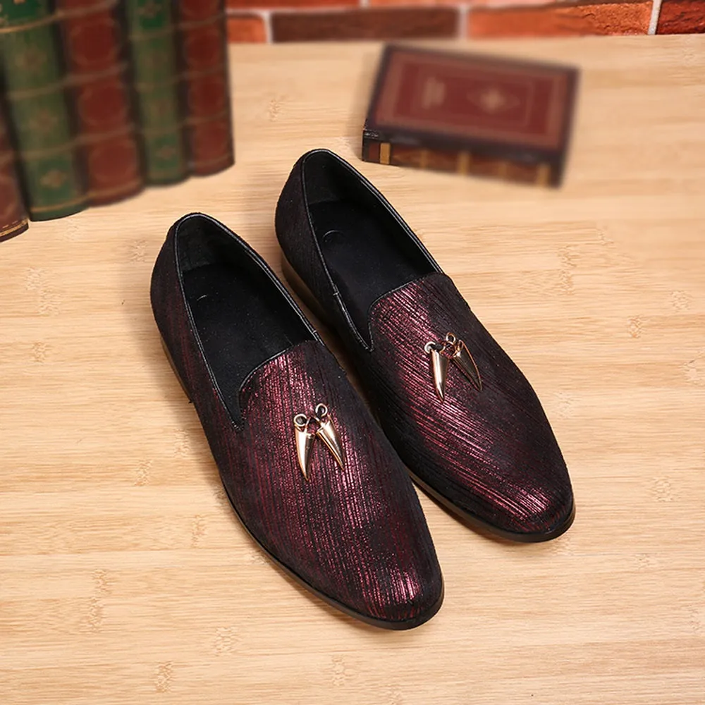 Mens Low Top 3cm Heel Oxfords with Decoration