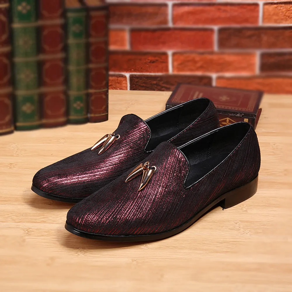 Mens Low Top 3cm Heel Oxfords with Decoration