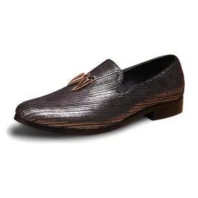 Mens Low Top 3cm Heel Oxfords with Decoration