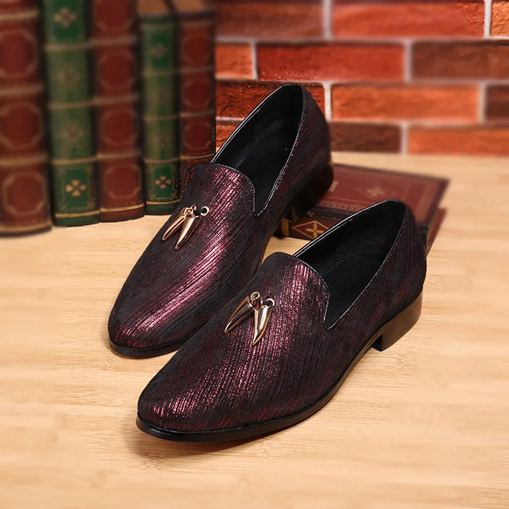 Mens Low Top 3cm Heel Oxfords with Decoration