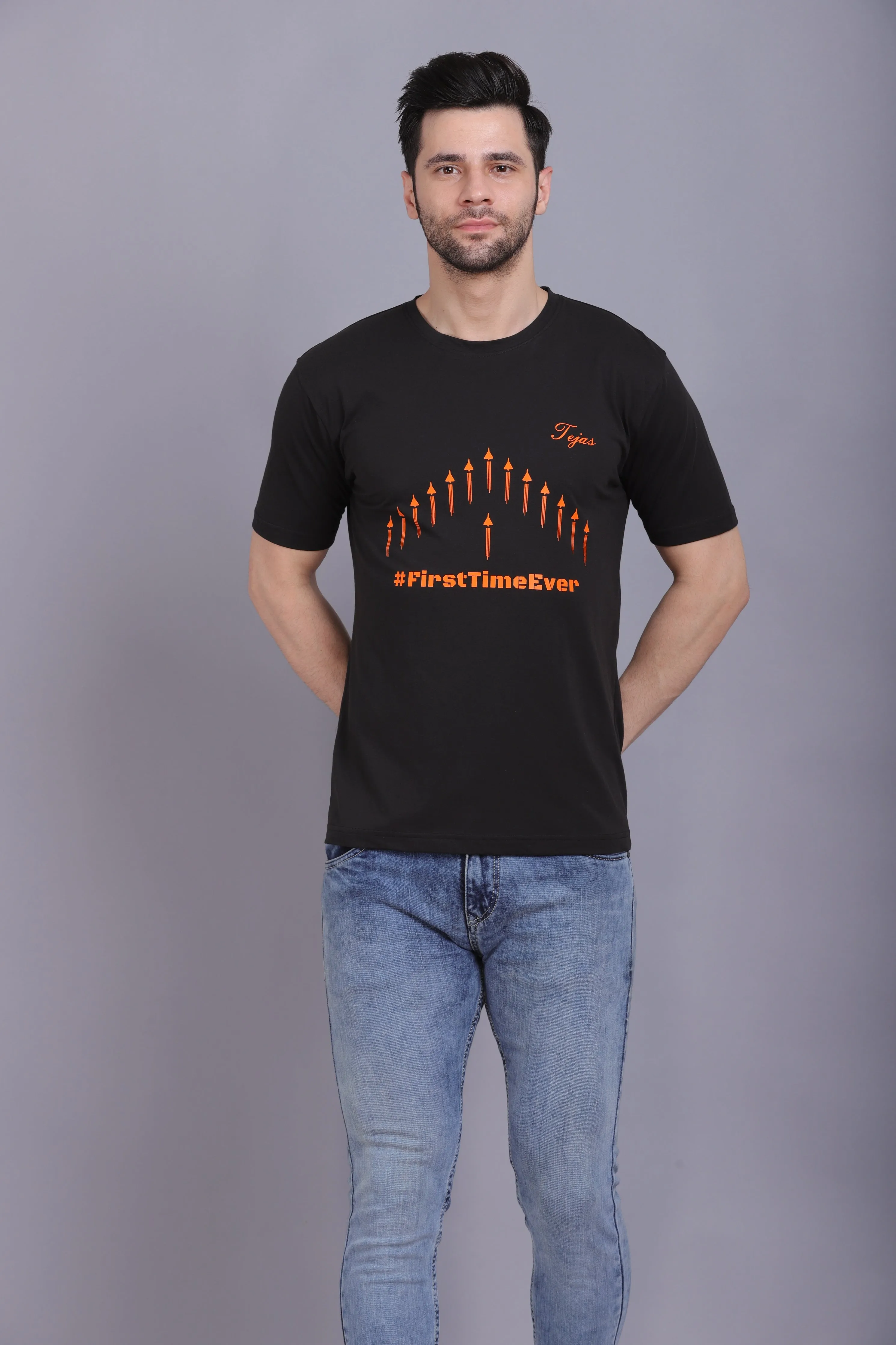 Men's Round Neck T shirt Tejas
