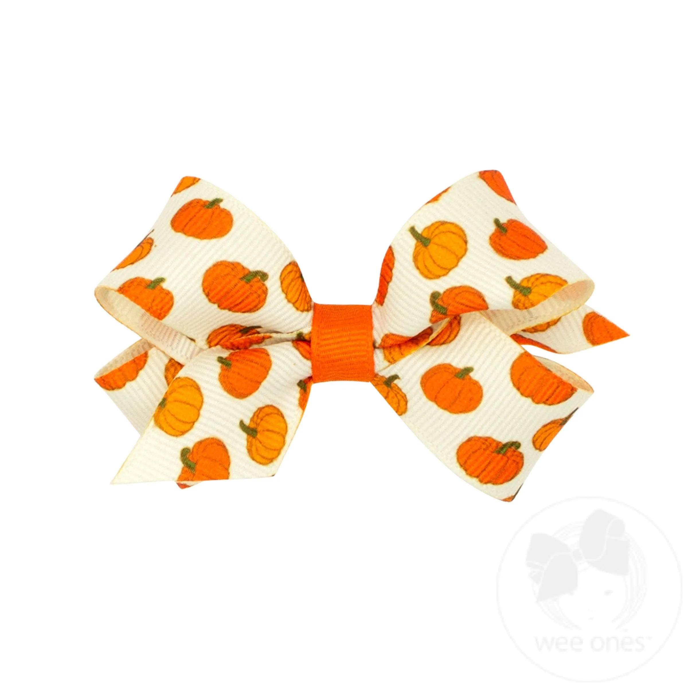 Mini Harvest-themed Printed Grosgrain Hair Bow