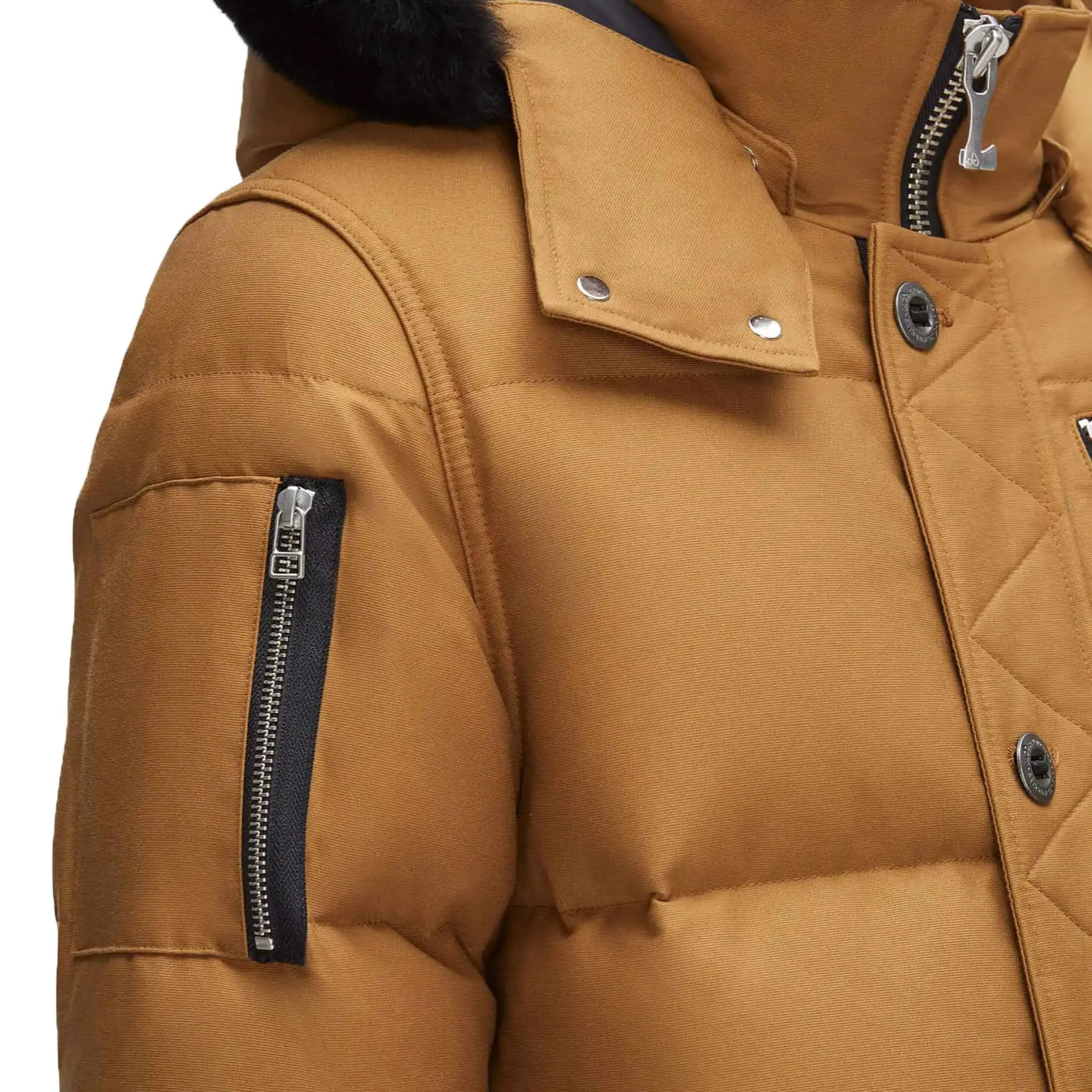 Moose Knuckles Mens 3Q Jacket in Tapenade / Black Shearling Fur