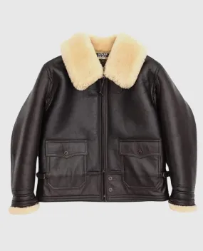 Navy M-445A Flight Shearling Leather Jacket