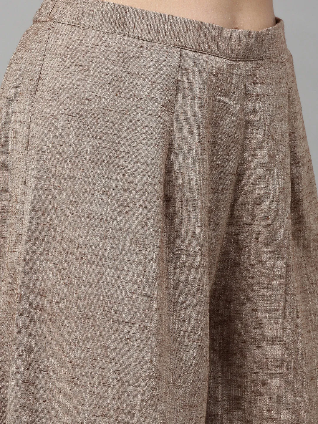 Neeru's Beige Maroon Color Rayon Fabric Tunic Set