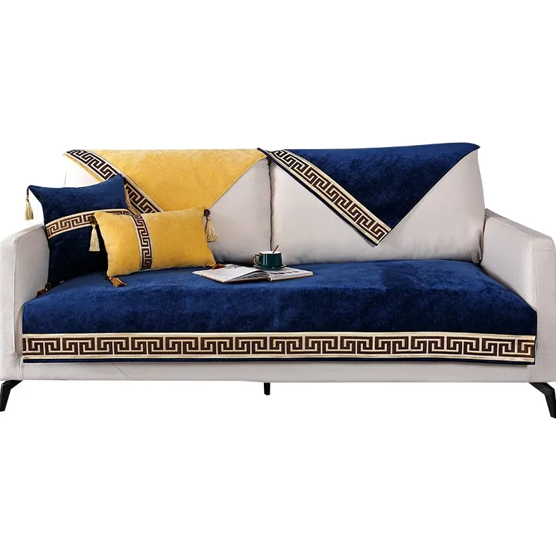 New Style Chenille Sofa Cushion Non-Slip High-grade Classical Solid Sofa Covers for Living Room Armchair Cover