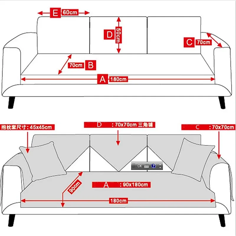 New Style Chenille Sofa Cushion Non-Slip High-grade Classical Solid Sofa Covers for Living Room Armchair Cover