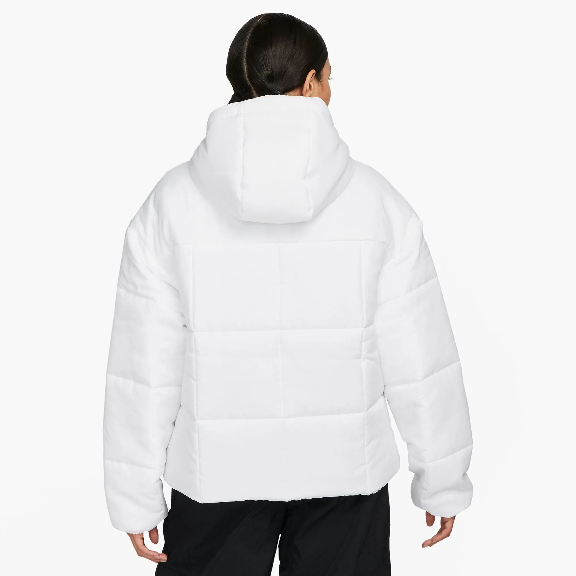 Nike Sportswear Classic Puffer Therma-Fit Loose Hooded Jacket - White