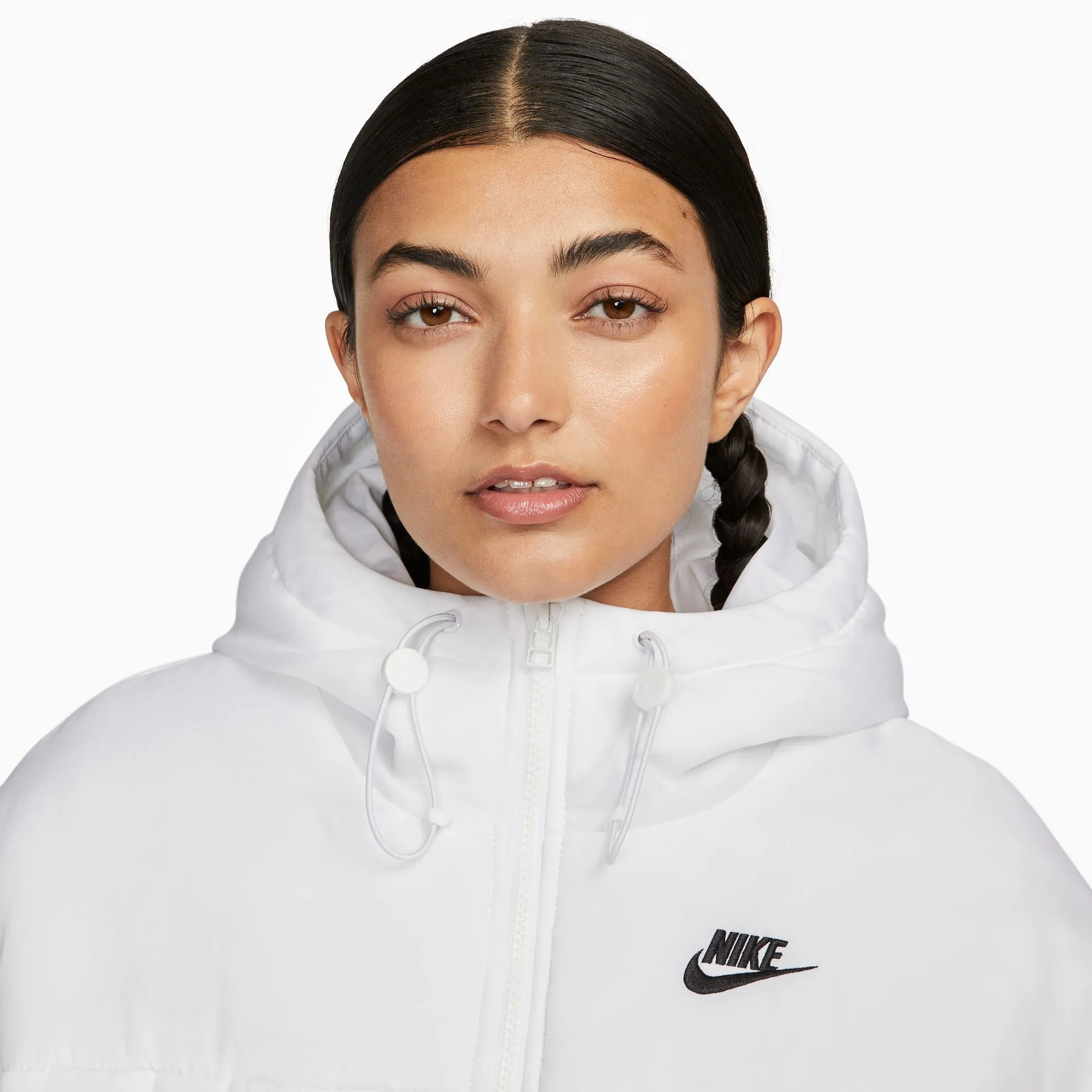 Nike Sportswear Classic Puffer Therma-Fit Loose Hooded Jacket - White