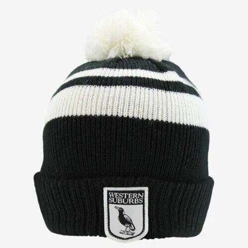 NRL Retro Beanie - Western Suburbs Magpies - Winter Hat
