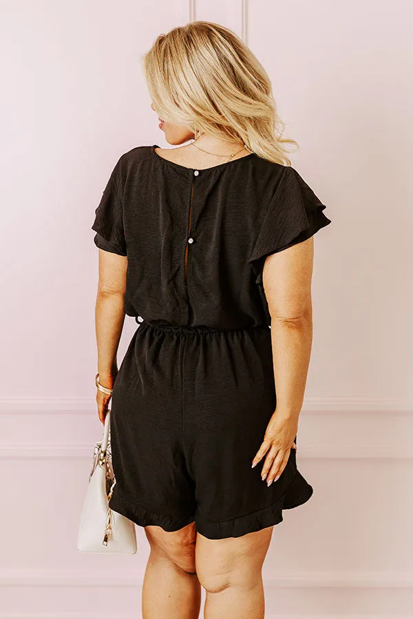 Perks of Paradise Romper in Black Curves