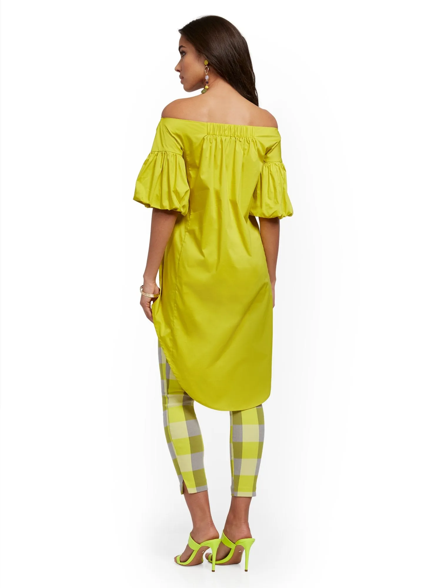Petite Hi-Lo Poplin Tunic Shirt