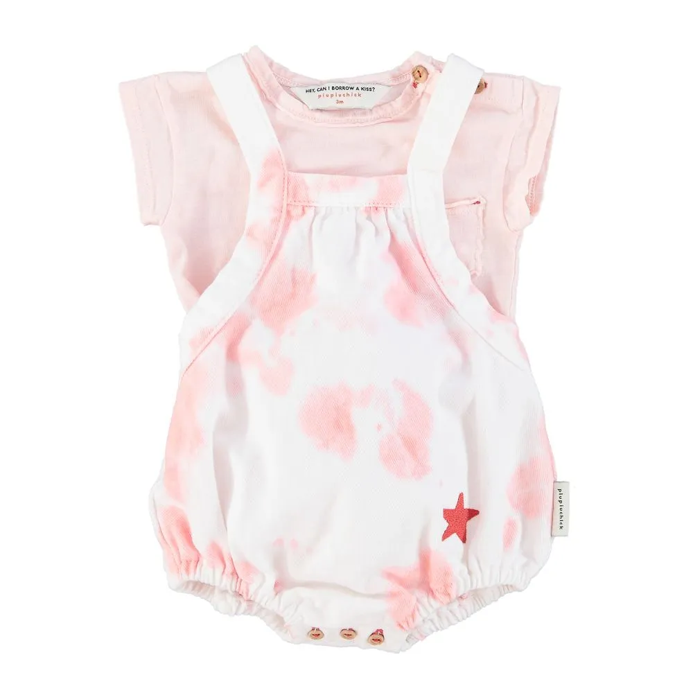 PIUPIUCHICK PINK TIE DYE ROMPER