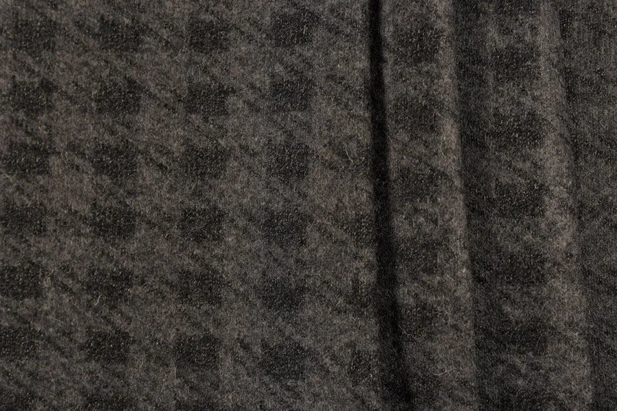 Reversible Smoked Check Wool Coating