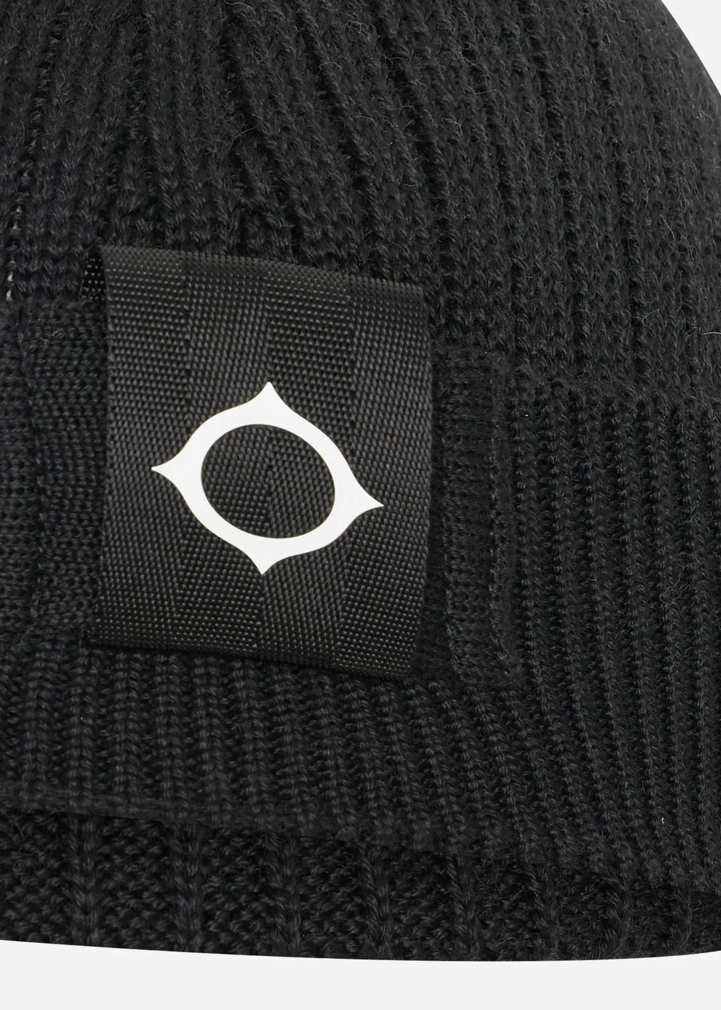Rib knit beanie - jet black