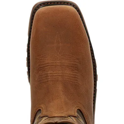 ROCKY CARBON 6 CARBON TOE WATERPROOF PULL-ON WESTERN BOOT - BROWN
