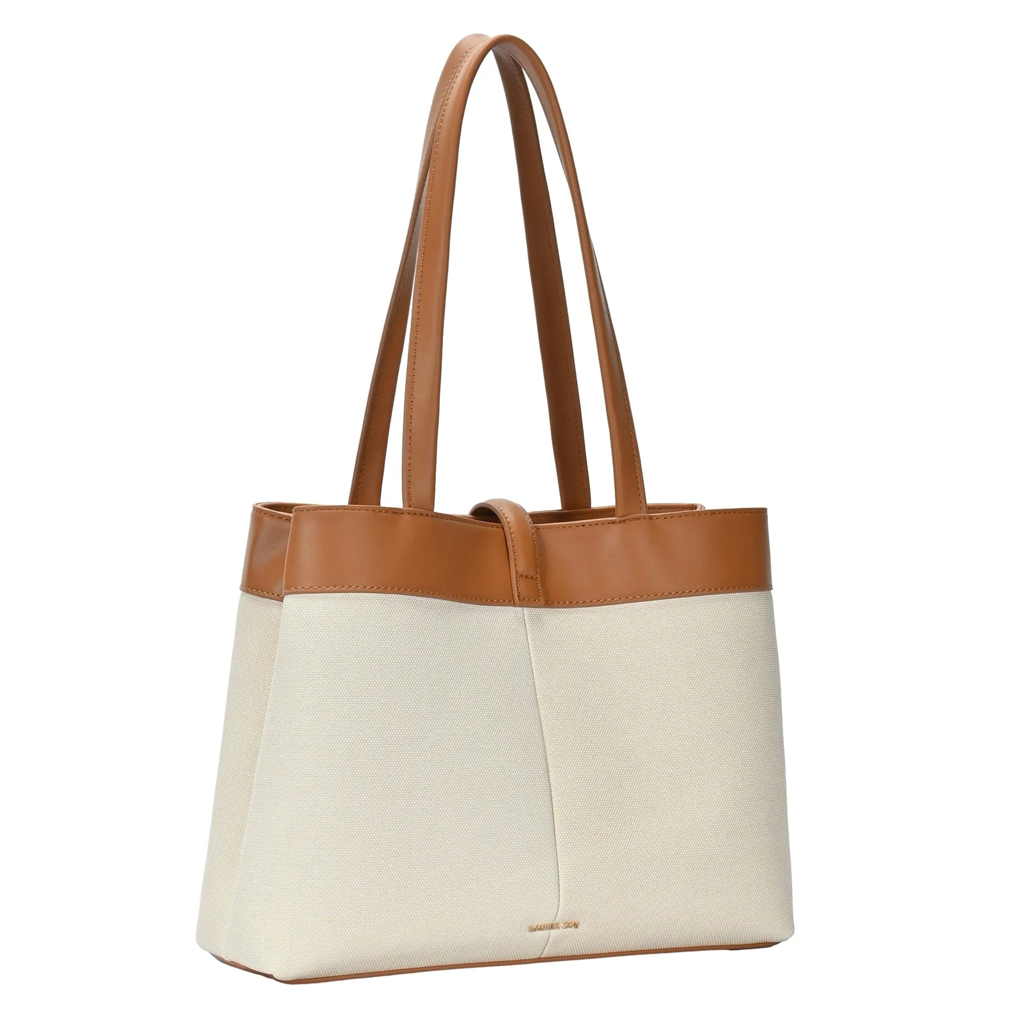 RZ7057 Rachel Zoe Canvas/Leather Three Compartment Tote Bag