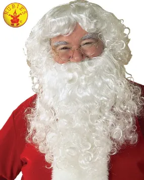 SANTA CLASSIC BEARD & WIG SET, ADULT