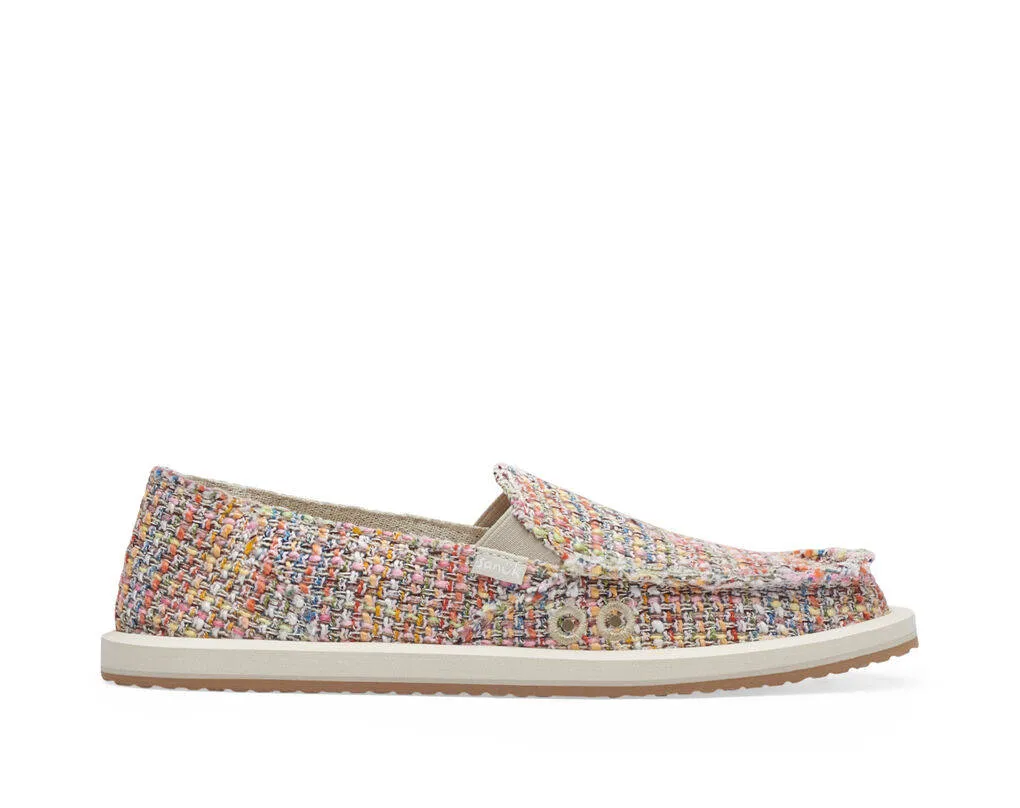 Sanuk Womens Donna Summer Tweed Sand Multi