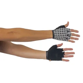 Shebeest Short Finger Gloves Dog'S Tooth-Navy/Bermuda Lg
