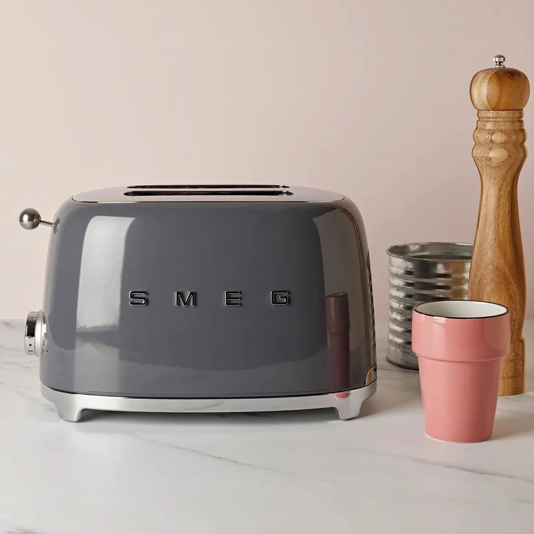 Smeg 2-Slice Toaster - Slate Grey
