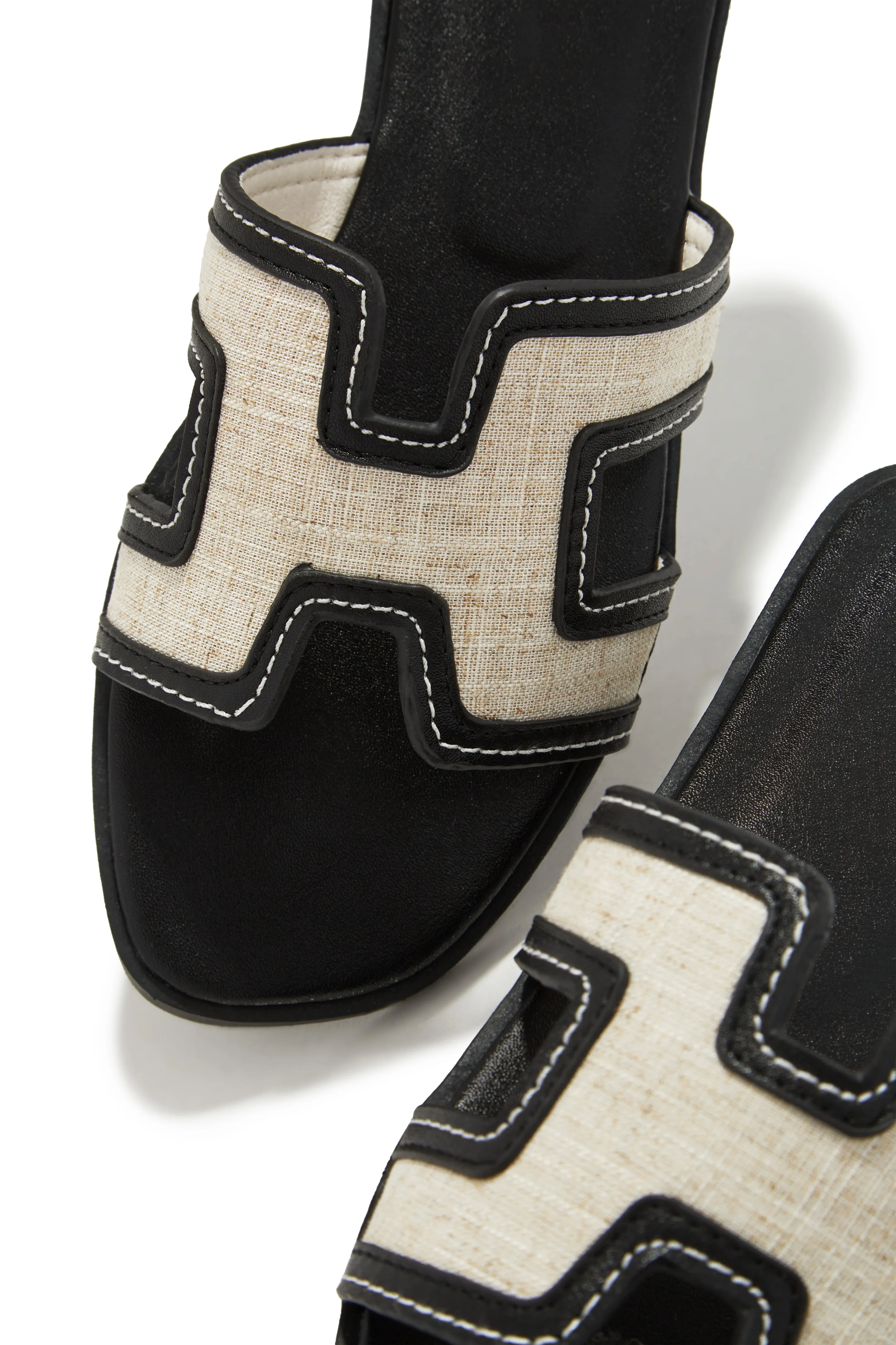 Sofya Slip On Sandals - Black