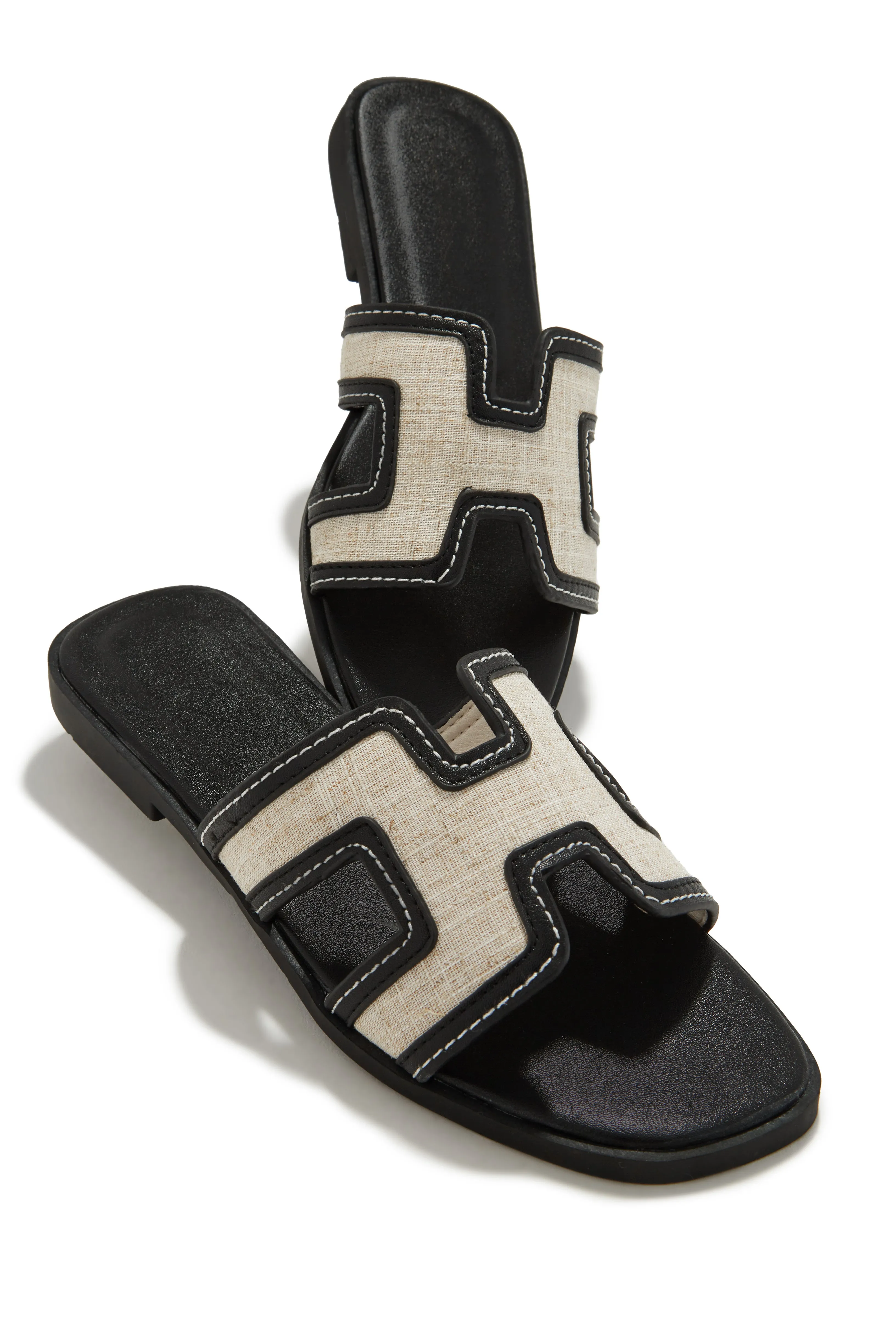 Sofya Slip On Sandals - Black
