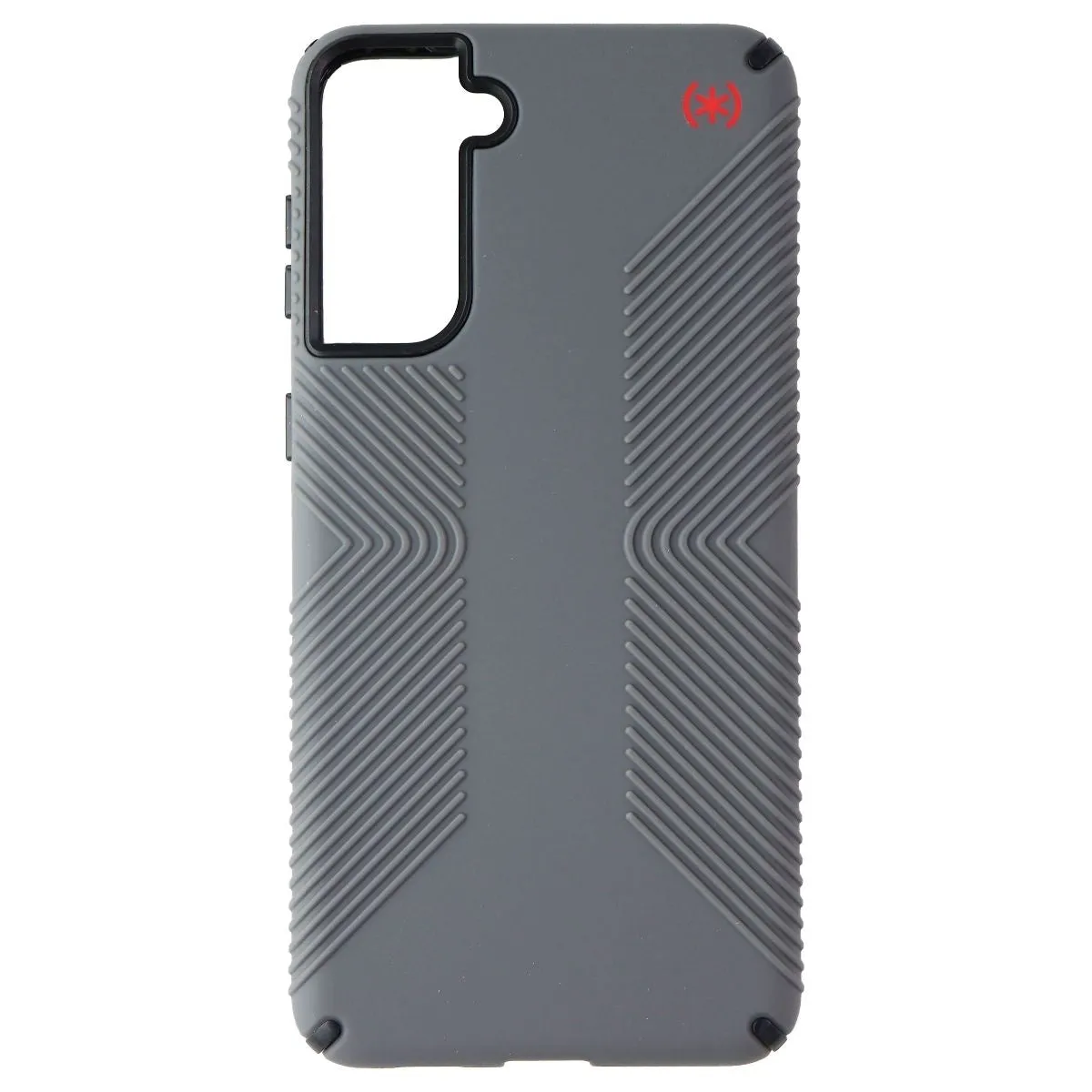 Speck Presidio2 Grip Case for Galaxy S21  5G - Graphite Gray/Black/Bold Red