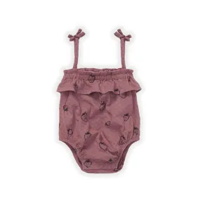 SPROET AND SPROUT STRAWBERRY POINTELLE ROMPER