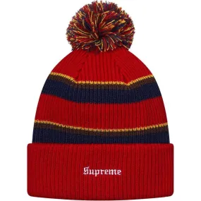 Supreme Big Stripe Beanie - Red