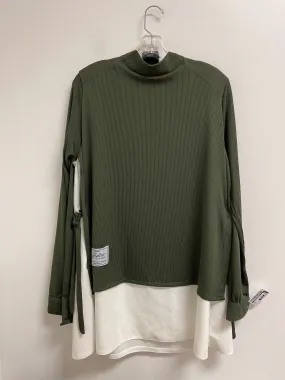 Tunic Long Sleeve By Clothes Mentor In Green, Size: L